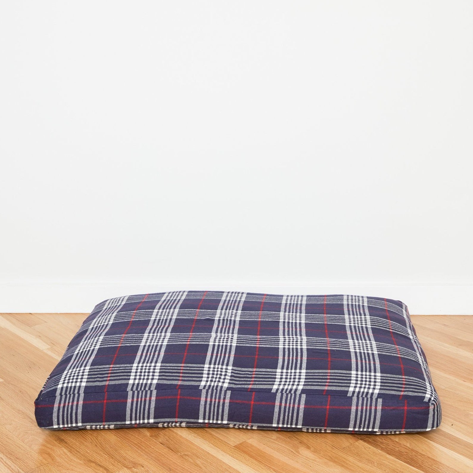 Navy Plaid Dog Bed // Large Etsy