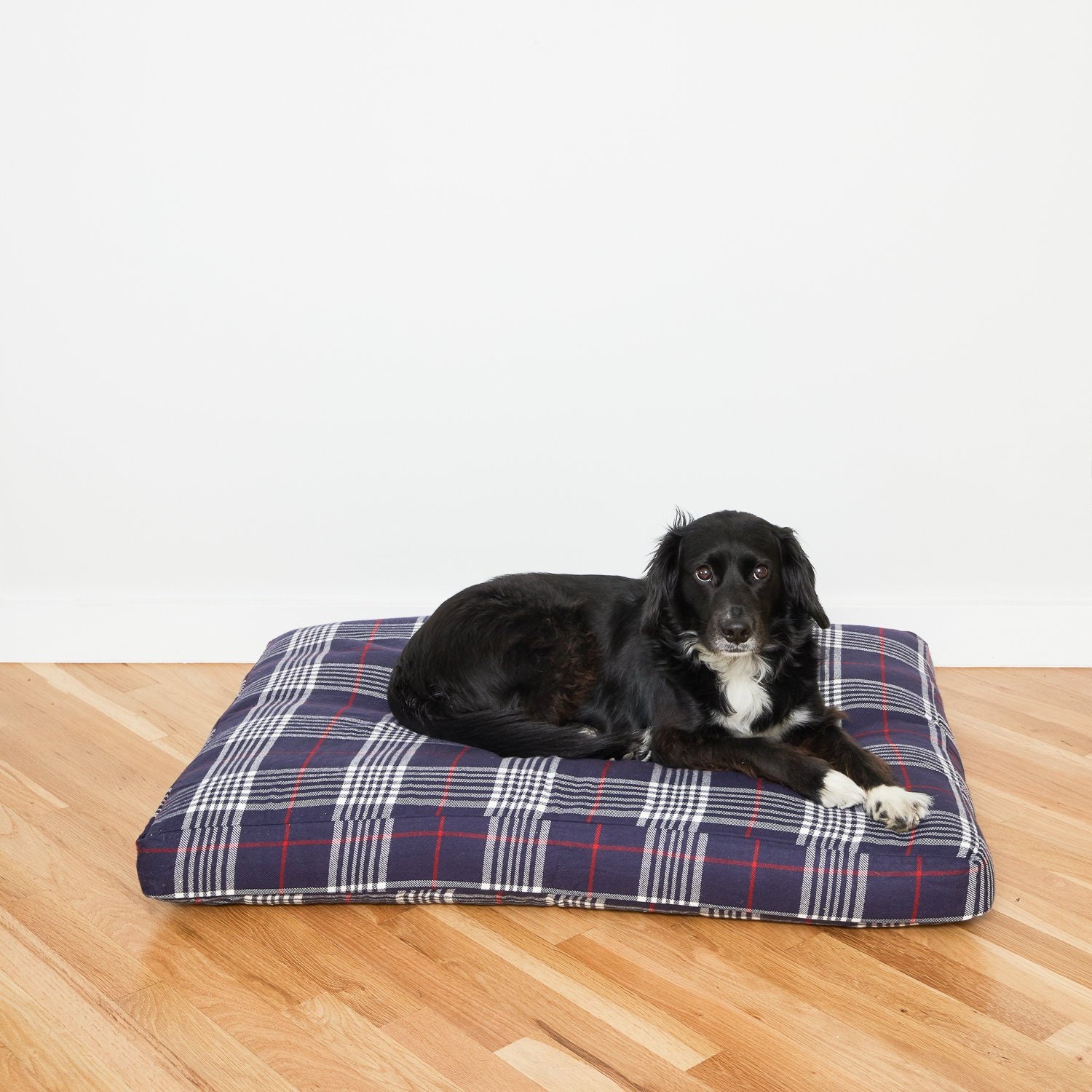 plaid dog beds