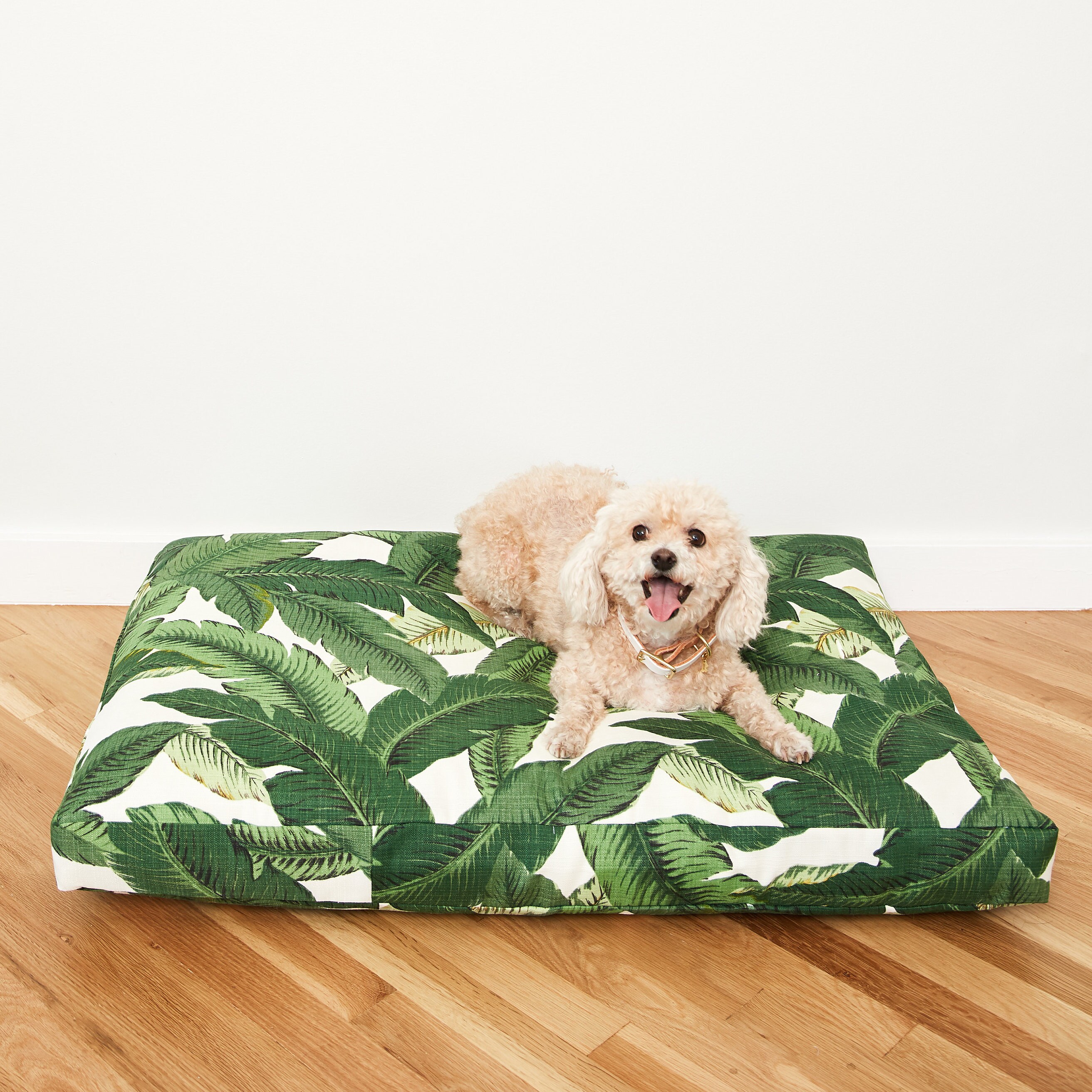 palm leaf dog bed