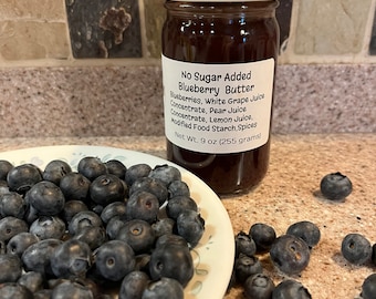 No Sugar Added Blueberry Butter, Fruit Butter, Blueberry