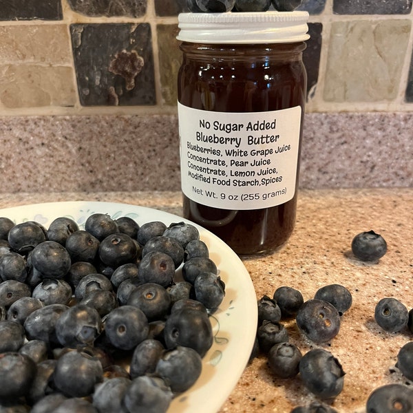 No Sugar Added Blueberry Butter, Fruit Butter, Blueberry