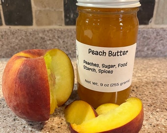 Peach Butter, Old Amish Recipe, Gifts, Favors,