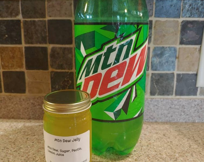 Featured listing image: Mnt. Dew Jelly, Mnt. Dew Soda Pop Jelly, Mt. Dew