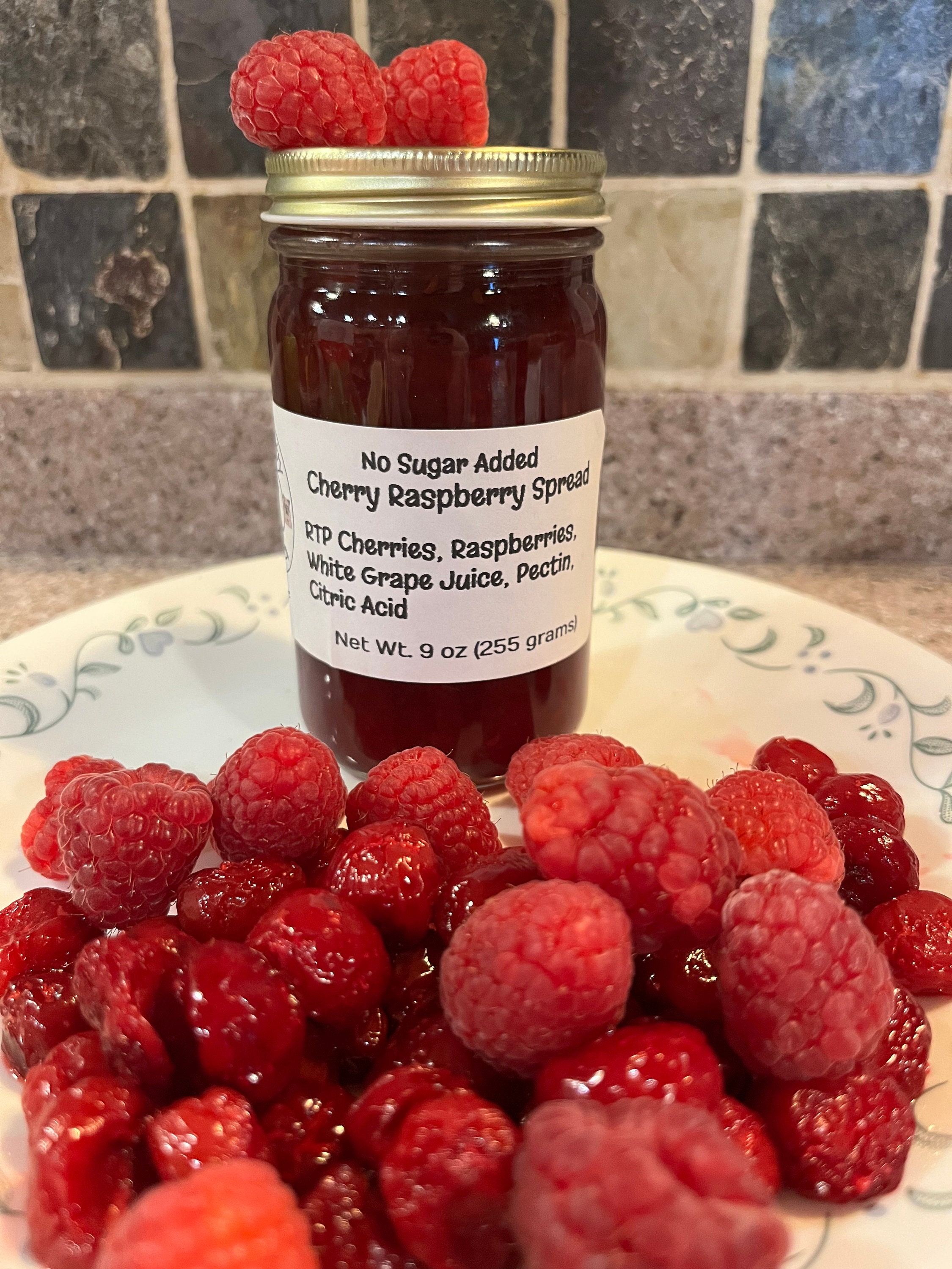 No Sugar Added Cherry Raspberry Spread - Etsy