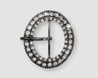 Oval Rhinestone Women Center Bar Belt Buckle‎ Embellished Fashion Accessory Oval Rhinestone Women Center Bar Belt Buckle Embellished  main image 3