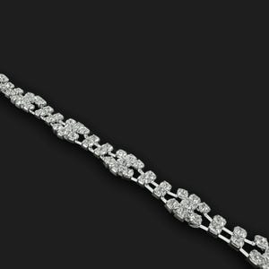 Rhinestone Cluster Chain Trim - Sparkly Crystal Trim for Sewing, Fashion, DIY, Bridal, Wedding, Costumes, Jewelry Making, Crafts
