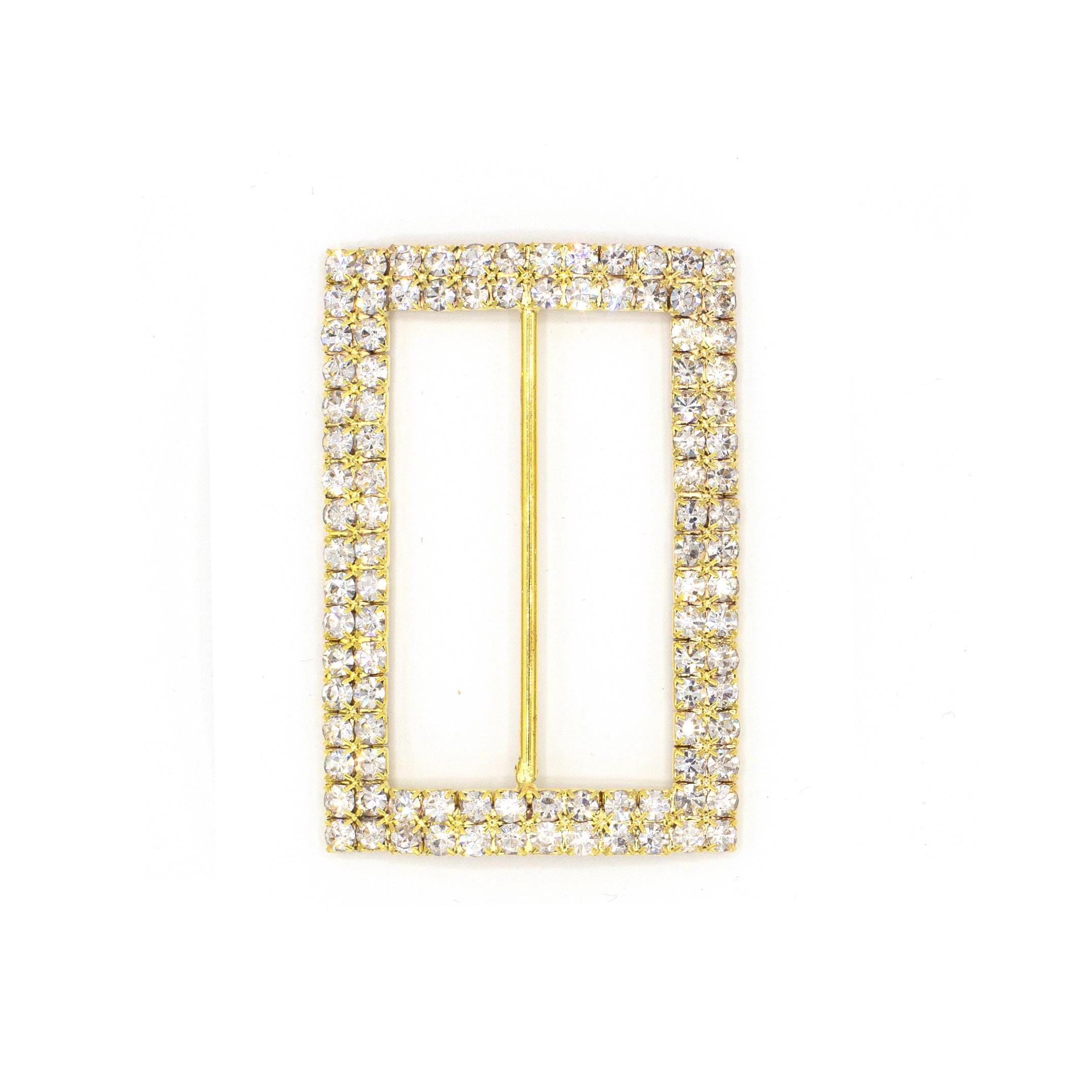 Gold Rhinestone Belt Buckle - Etsy