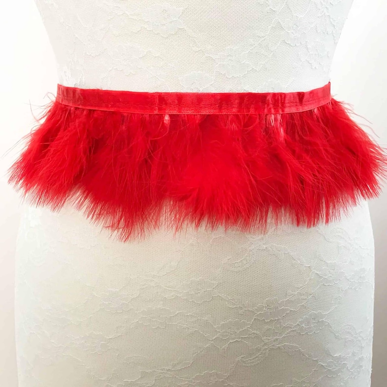 Marabou Turkey Feather Trim – Soft & Fluffy Feathers – Ideal for Crafts, Fashion, DIY Projects – Sold by the Yard image 9