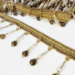 Classic Elegance Crystal Upholstery Trim - Elegant Decorative Trim for Curtains, Pillows, Furniture, Sewing, Craft & Home Decor