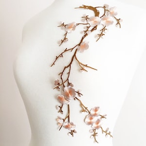 Large Cherry Blossom Embroidery (iron-on)