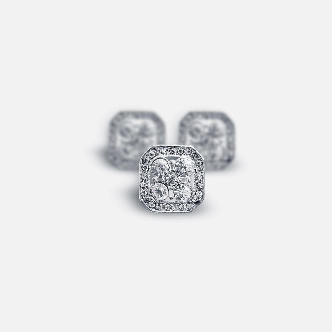 Square Rhinestone Button – 0.9” Inch – Perfect for DIY Crafts, Fashion ...