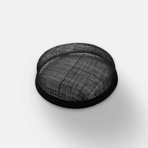 Sinamay Short Pillbox Hat Base (1&quot; Height)