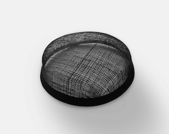 Sinamay korte basis voor hoedendoos (1" hoog)