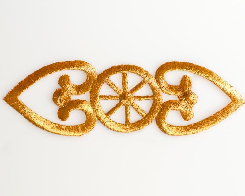 Embroidrery Emblems Embroidered Gold Emblem - Etsy