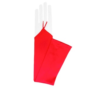 Fingerless Opera Length Satin Gloves