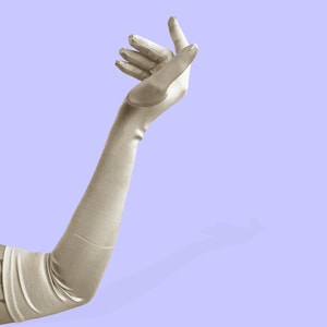 Gants longs en satin pour opéra - Gants de cérémonie élégants, en dessous de l&#39;épaule, taille unique, extensible, mariage, bal de promo, déguisement, accessoires de mode