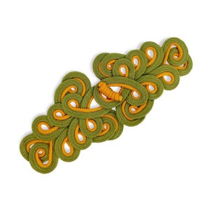Extra Large Frog Closure "a green-orange
