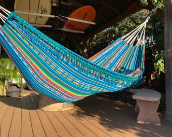NEW Hawaii Curved Spreader Bar Hammock Natural Cotton Fair Trade Mayan Hammock \u2022 FREE SHIPPING from Maui \u2022 Hand Made