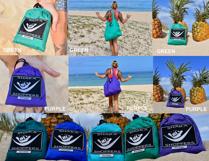 Compact /& Lightweight bag from Hangloose Hammocks Hawaii FREE Shipping from Hawaii SHOPPING BAG made from Parachute Silk Portable