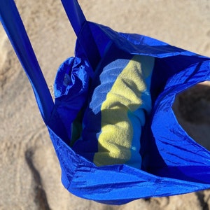 Beach Bag Ultralight, Compact Bag Attached that Doubles as a Pocket XTRA Strong & Breathable Parachute Silk FREE Shipping from Maui image 10