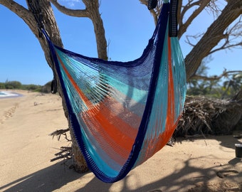 Hammock Chair • Ultra Soft Sprang Woven with UV & Mildew Resistant Material • 1 Person Sitting Hammock • FREE SHIPPING from Lahaina - Maui