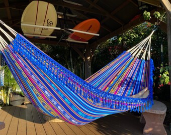 NEW Hawaii Curved Spreader Bar Hammock Natural Cotton Fair Trade Mayan Hammock \u2022 FREE SHIPPING from Maui \u2022 Hand Made
