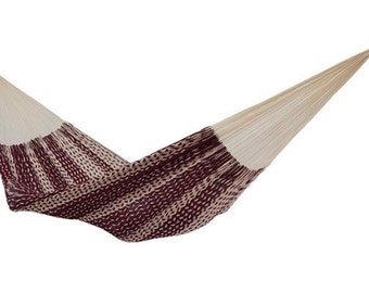 Hammock • 100% Thick Cotton Cord • Traditional Sprang Woven Mayan Hammock • Naturally Breathable Cotton + FREE Shipping from Lahaina Maui