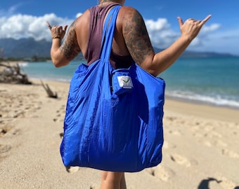 Pool Bag • Beach Bag •  Ultralight, Compact, Bag Attached • XTRA Strong & Breathable Parachute Silk  • FREE Shipping from Lahaina - Maui, HI
