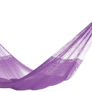 Hammock • Purple • Traditional Sprang Woven Mayan Hammock • Naturally Breathable Cotton + FREE Shipping from Lahaina Maui, Hawaii
