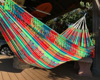 NEW Hawaii Curved Spreader Bar Hammock Natural Cotton Fair Trade Mayan Hammock \u2022 FREE SHIPPING from Maui \u2022 Hand Made