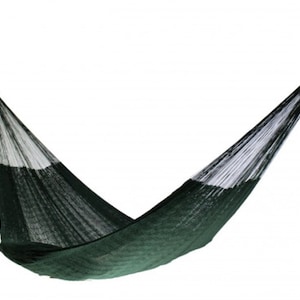 Hammock • Dark Green • Traditional Sprang Woven Mayan Hammock • Naturally Breathable Cotton + FREE Shipping from Lahaina Maui, Hawaii