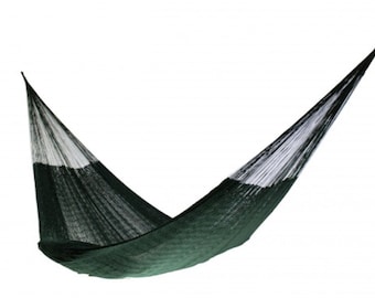 Dark Green Mayan Hammock: Handwoven Breathable Cotton
