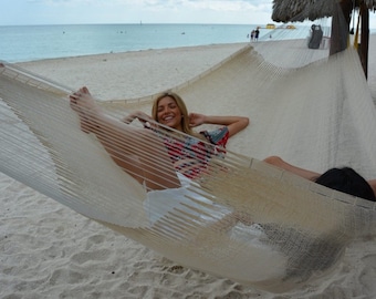 Hammock • Traditional Sprang Woven Mayan Hammocks • 1-3 Person • Naturally Breathable Cotton + FREE Shipping from Lahaina Maui, Hawaii