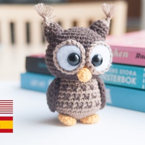 Albert The Owl CROCHET PDF PATTERN English and spanish image 1