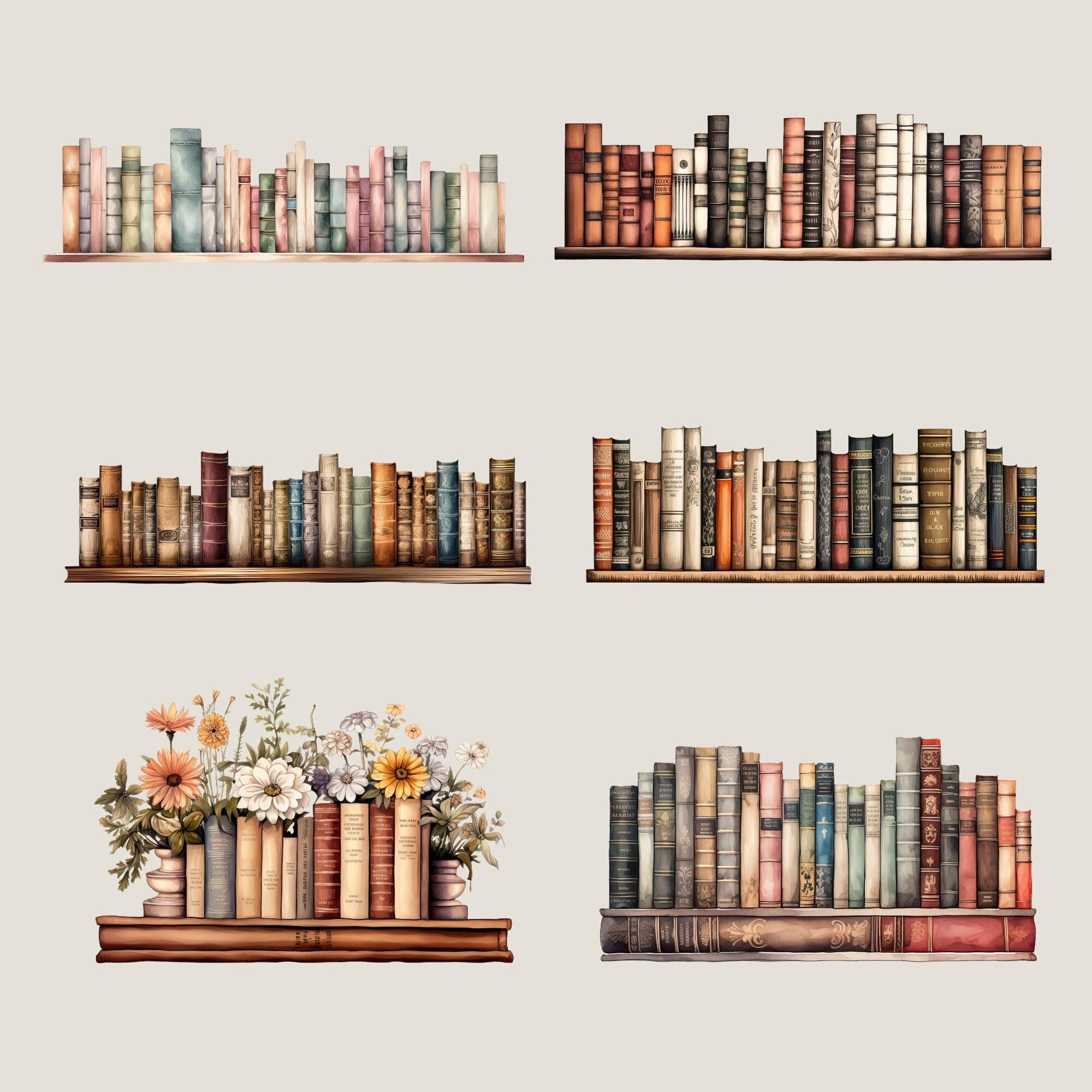 Book Border Clipart Pack, Vintage Border, Paper Book, Junk Journal ...