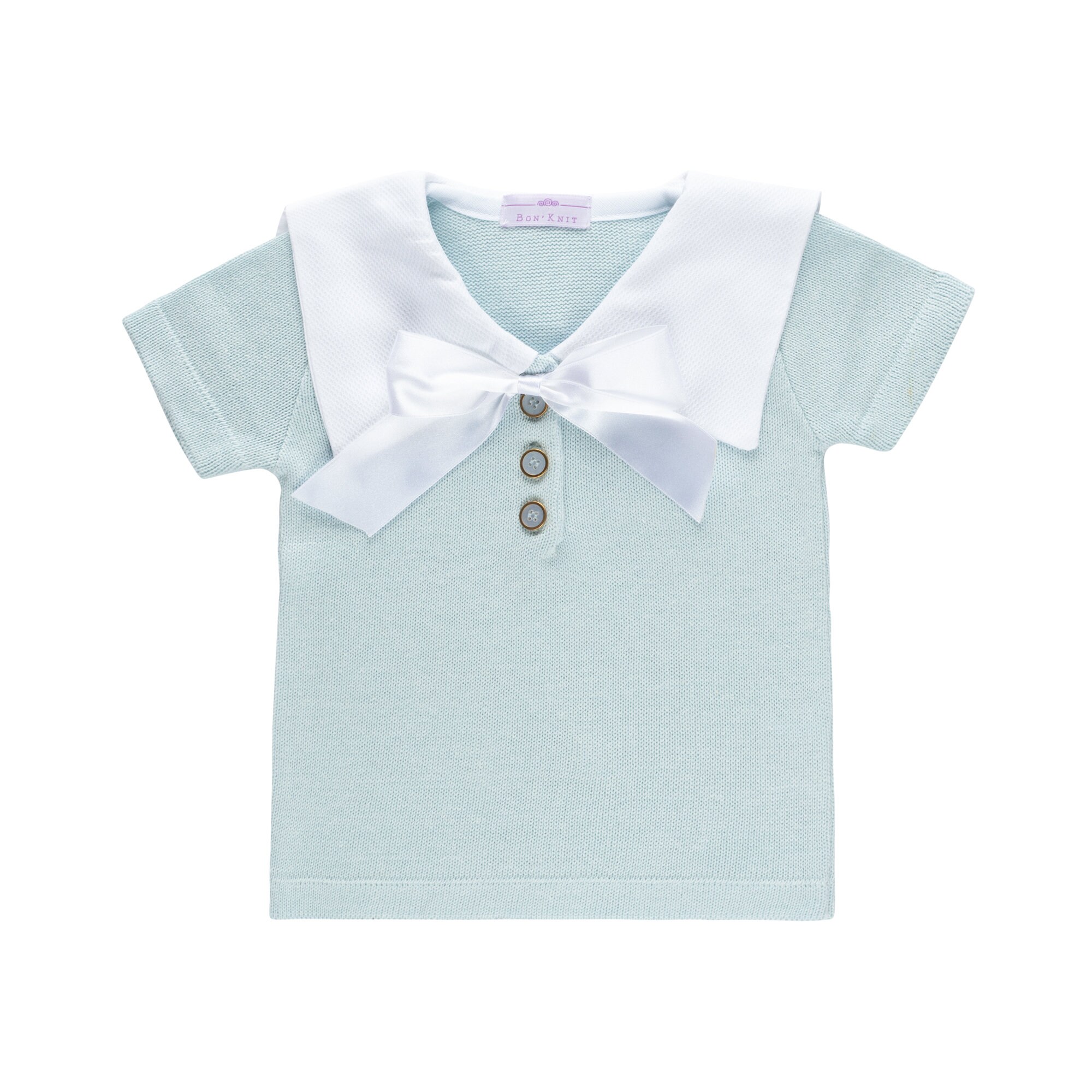 Toddler Spring Outfit Sailor Collar Tee for Kid's Archie Set Sea Blue Short Set in 3M Kleding Unisex kinderkleding Kledingsets Special Occasion Retro Inspired Short Set 6T 