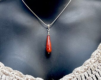 Simple Necklace Gift for Woman Agate Necklace Banded Agate Pendant Botswana Agate Pendant Necklace