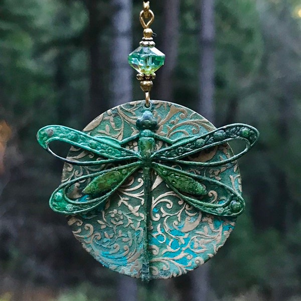 Libellule, collier de libellule, pendentif de libellule, grand pendentif, bijoux de libellule, cadeau unique