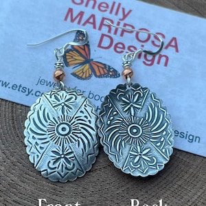 Sterling Silver Boho dangle earrings, silver earrings, silver jewelry, Boho earrings, Bohemian jewelry, Lightweight earrings, gift for her image 10