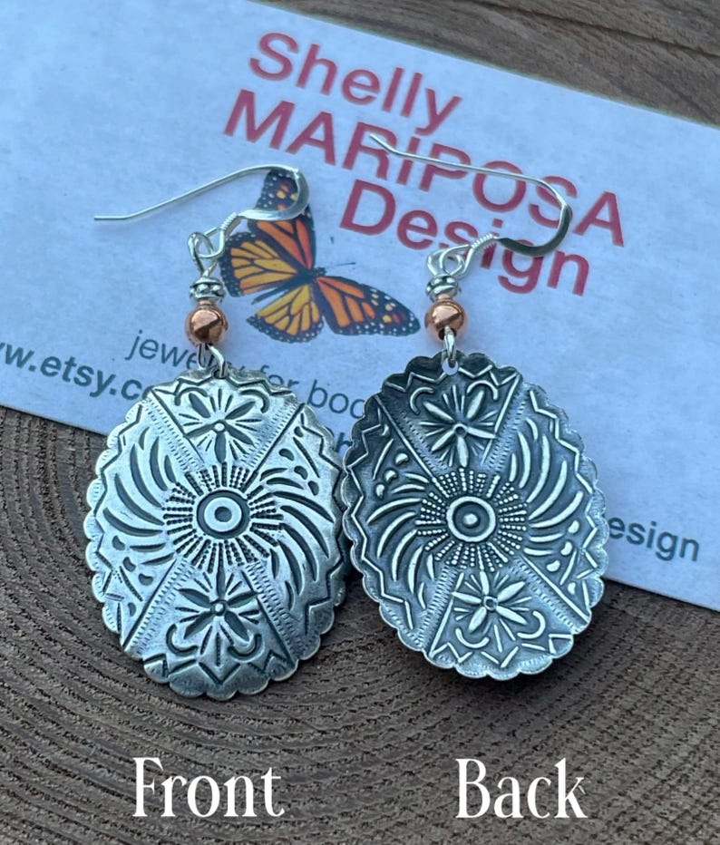 Sterling Silver Boho dangle earrings, silver earrings, silver jewelry, Boho earrings, Bohemian jewelry, Lightweight earrings, gift for her image 10