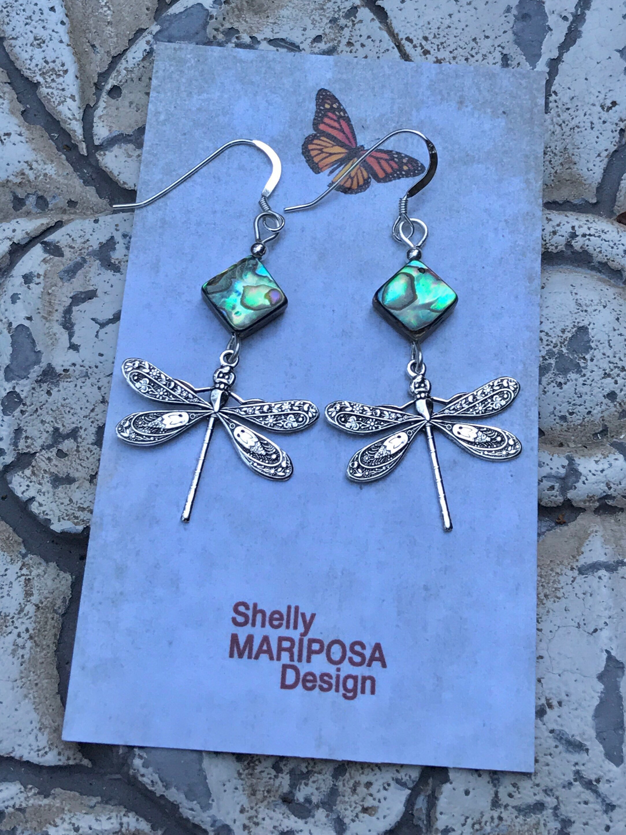 Dragonfly Earrings Dragonfly Jewelry Silver Dragonfly Etsy