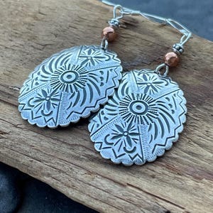 Sterling Silver Boho dangle earrings, silver earrings, silver jewelry, Boho earrings, Bohemian jewelry, Lightweight earrings, gift for her image 9