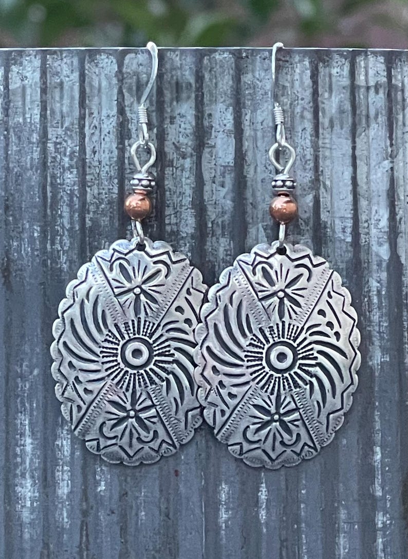 Sterling Silver Boho dangle earrings, silver earrings, silver jewelry, Boho earrings, Bohemian jewelry, Lightweight earrings, gift for her image 7