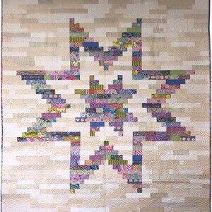Star Bright- A Jelly Roll or Layer Cake Friendly Quilt Designed by J. Michelle Watts-Star Quilt- Scrappy Star-Star - DOWNLOADABLE