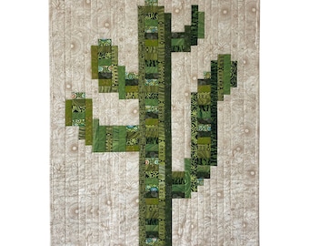 A Prickly One (a Jelly Roll Friendly Scrap Quilt) Designed by J. Michelle Watts-Cactus Quit-Saguaro Quilt-Strip Quilt - DOWNLOADABLE