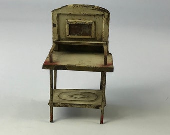 Gorgeous 19th Century, Tin Plate Washstand for Doll House