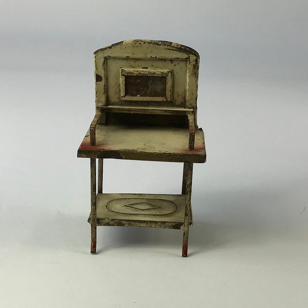 Gorgeous 19th Century, Tin Plate Washstand for Doll House