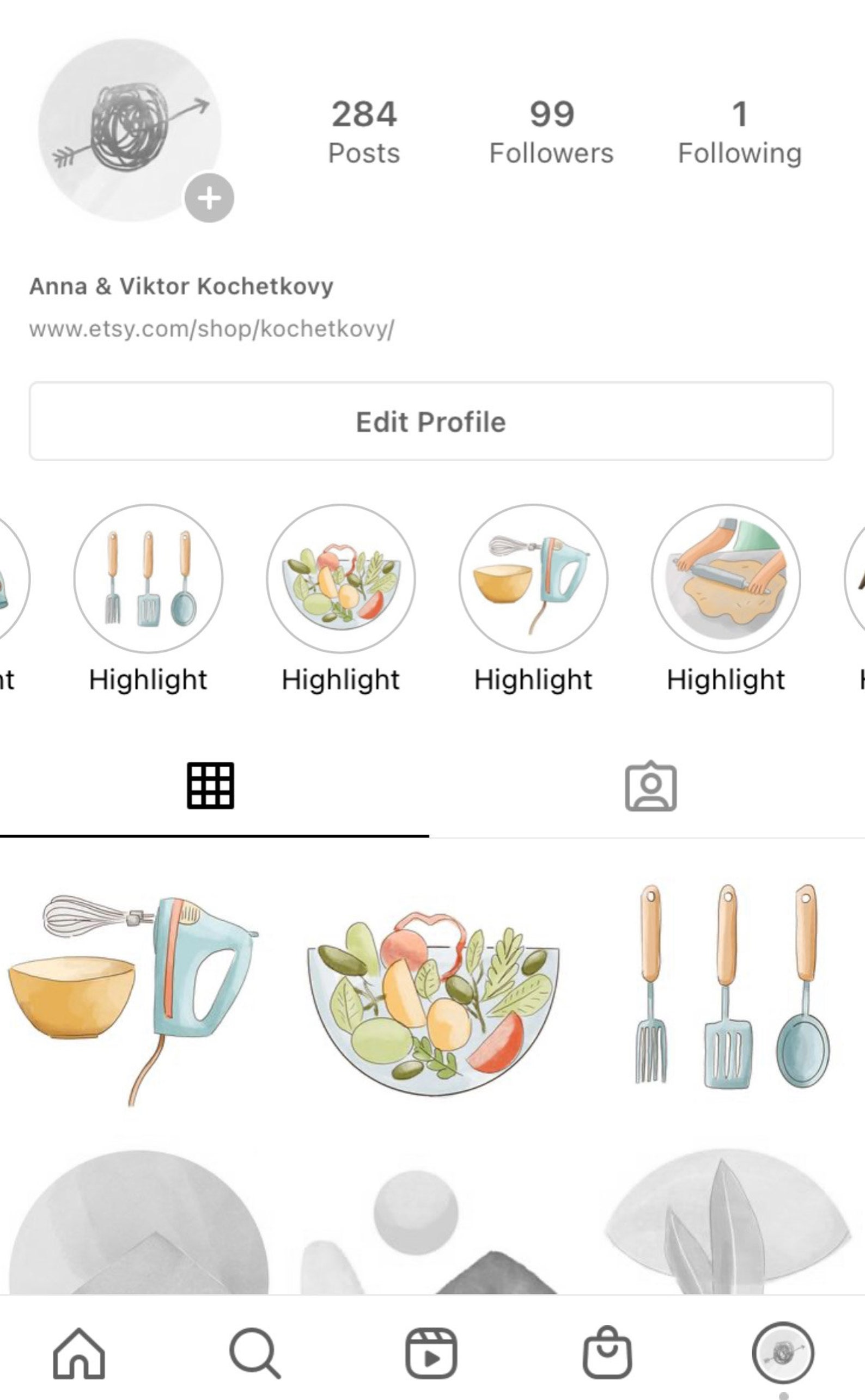 16 COOKING Instagram story icons. Highlight covers. Bakery Etsy