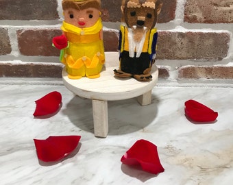 Hand Crafted Walt Disney Beauty and the Beast Decorative Set of Dolls