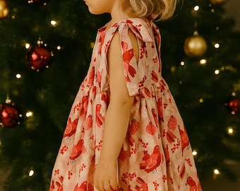 Girls Christmas Dress - Retro Christmas - Pink Christmas Dress - Girls  Holiday Outfit - Toddler Girl Christmas Outfit - Vintage Style - Etsy